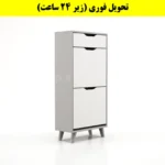 جاکفشی داشبوردی دو درب کشودار النا – طول 50 (تحویل فوری) سفید طوسی