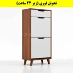 جاکفشی داشبوردی دو درب کشودار النا – طول 50 (تحویل فوری) سفید فندوقی