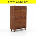 جاکفشی داشبوردی دو درب کشودار دستگیره چوبی – طول 70 (تحویل فوری) فندوقی