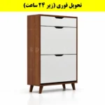 جاکفشی داشبوردی دو درب کشودار النا – طول 70 (تحویل فوری) سفید فندوقی