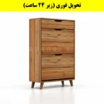 جاکفشی داشبوردی دو درب کشودار النا – طول 70 (تحویل فوری) گردویی