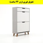 جاکفشی داشبوردی دو درب کشودار النا – طول 70 (تحویل فوری) سفید طوسی