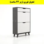جاکفشی داشبوردی دو درب کشودار النا – طول 70 (تحویل فوری) سفید نوک مدادی