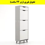 جاکفشی داشبوردی سه درب کشودار النا – طول 50 (تحویل فوری) سفید طوسی