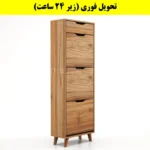 جاکفشی داشبوردی سه درب کشودار النا – طول 50 (تحویل فوری) گردویی