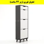 جاکفشی داشبوردی سه درب کشودار النا – طول 50 (تحویل فوری) سفید نوک مدادی