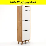 جاکفشی داشبوردی سه درب کشودار النا – طول 50 (تحویل فوری) سفید گردویی
