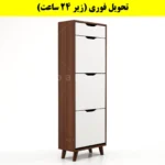 جاکفشی داشبوردی سه درب کشودار النا – طول 50 (تحویل فوری) سفید فندوقی