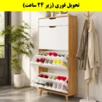 جاکفشی داشبوردی سه درب کشودار النا – طول 70 (تحویل فوری) سفید گردویی