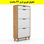 جاکفشی داشبوردی سه درب کشودار النا – طول 70 (تحویل فوری) سفید گردویی