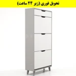 جاکفشی داشبوردی سه درب کشودار النا – طول 70 (تحویل فوری) سفید طوسی