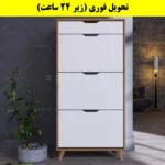 جاکفشی داشبوردی سه درب کشودار النا – طول 70 (تحویل فوری) سفید گردویی