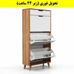 جاکفشی داشبوردی سه درب کشودار النا – طول 70 (تحویل فوری) سفید گردویی