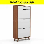 جاکفشی داشبوردی سه درب کشودار النا – طول 70 (تحویل فوری) سفید فندوقی