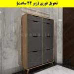 جاکفشی داشبوردی شش درب کشودار النا – طول 100 (تحویل فوری) نوک مدادی گردویی