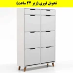 جاکفشی داشبوردی شش درب کشودار النا – طول 100 (تحویل فوری) سفید