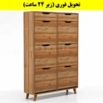 جاکفشی داشبوردی شش درب کشودار النا – طول 100 (تحویل فوری) گردویی