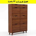 جاکفشی داشبوردی شش درب کشودار النا – طول 100 (تحویل فوری) فندوقی