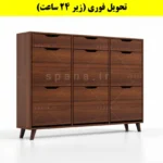 جاکفشی داشبوردی شش درب کشودار النا – طول 150 (تحویل فوری) فندوقی