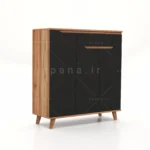 جاکفشی کنسولی روما 3 درب طول 90 مشکی گردویی