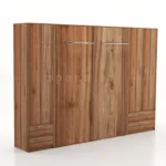تخت تاشو عمودی دو نفره طول 300 کد 101 گردویی