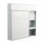 تخت تاشو عمودی دو نفره طول 250 کد 104 سفید طوسی