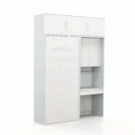 تخت تاشو عمودی تک نفره طول 185 کد 116 سفید طوسی
