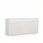تخت تاشو افقی تک نفره طول 215 کد 124 سفید طوسی